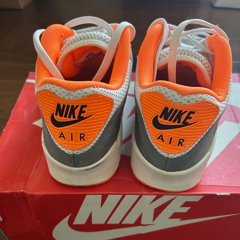 Nike Air Max 90 BR Breathe mens size 9 wolf grey and orange 644204-108 w/ box - Picture 5 of 11